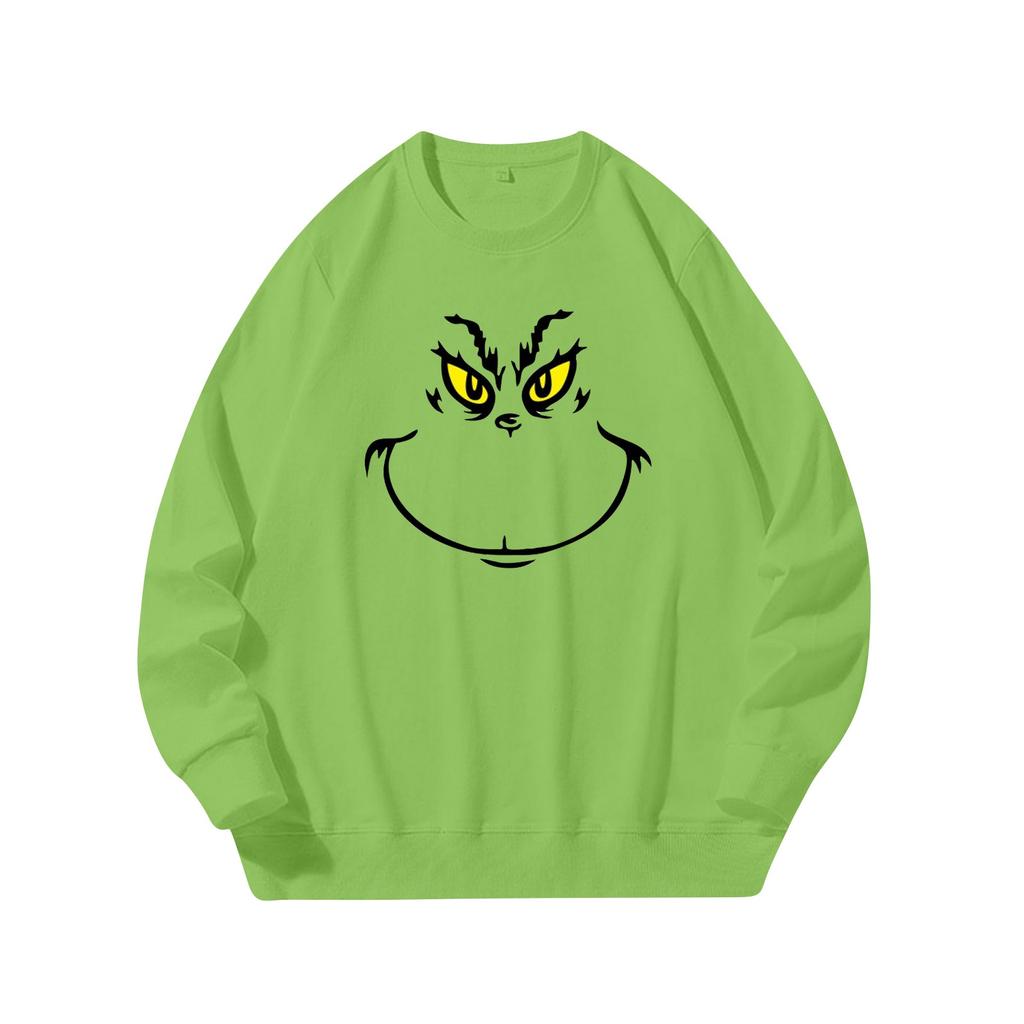 Женский повседневный и модный свитер с круглым вырезом, свободный свитер с круглым вырезом и принтом