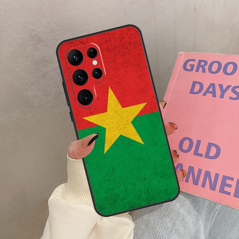Burkina Faso Flag Case For Samsung Galaxy S25 Ultra S20 S21 S22 S24 S23 Ultra S9 S10 Plus S25 FE Cover Coque