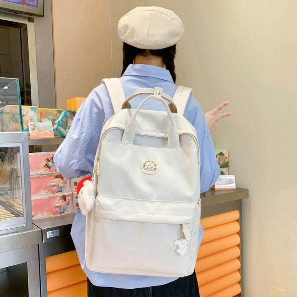 Nylon School Bag Large Capacity Laptop Book Bag Fashion Women Backpack Business Travel