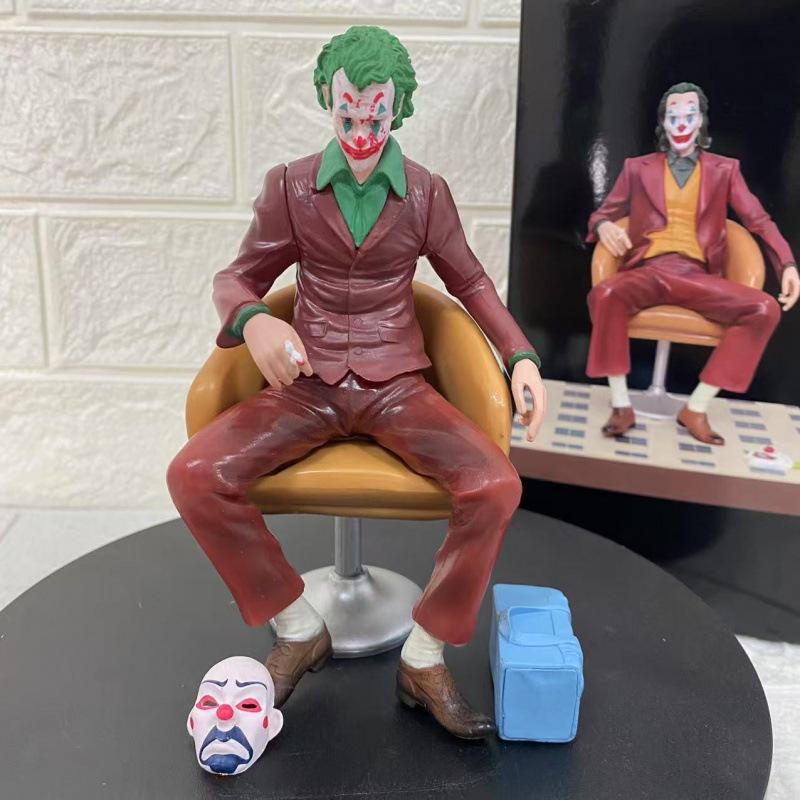 JOKER красная одежда JieKun фигурка клоуна, сидящий клоун в красной одежде, серия Готэм настольная модель украшение подарок