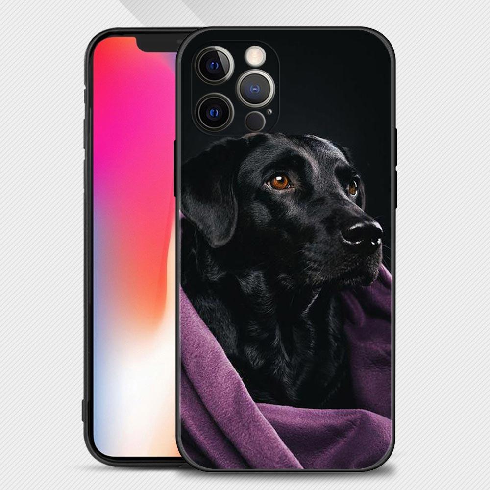 Черный чехол для телефона с собакой для iPhone Samsung Galaxy Redmi Xiaomi Oppo OnePlus Note SA 7 8 9 10 11 12 13 14 20 21 22 23 53 54 Pro Max Plus Ultra TPU Soft