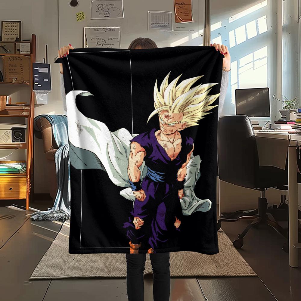 Dragon Ball Characters pattern Flannel Blanket, High quality Comfortable for All Seasons, Home Decor, Warmth and Comfort, Perfect for Gifts.