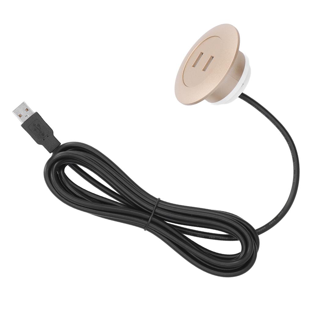 Разъем для зарядки USB для дивана, скрытый монтаж, два порта USB для зарядки, розетка для домашнего использования, золото