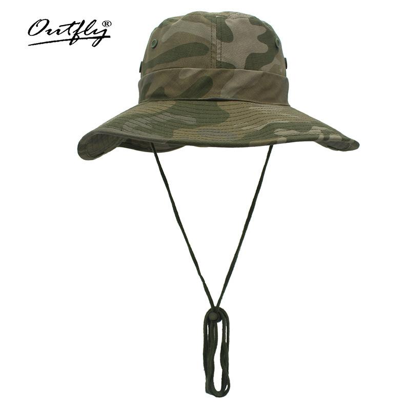 Fan Tail Magic Adjustment Camouflage Bucket Hat Outdoor Sun Protection Visor Hat Women Summer Sun Protection Fishing Hat Jungle Hat