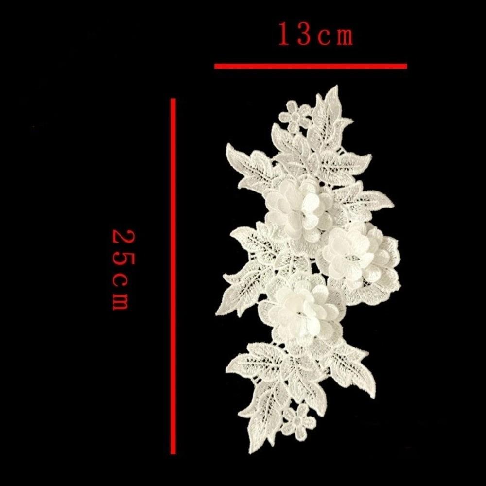 Heavy Lace Lace Applique Colorful Floral Embroidery Trim 3D Embroidered Patch Clothing Sewing