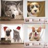 Cute Pet Dog Background Cloth Office Living Room Tapestry Home Wall Decoration Tapestry