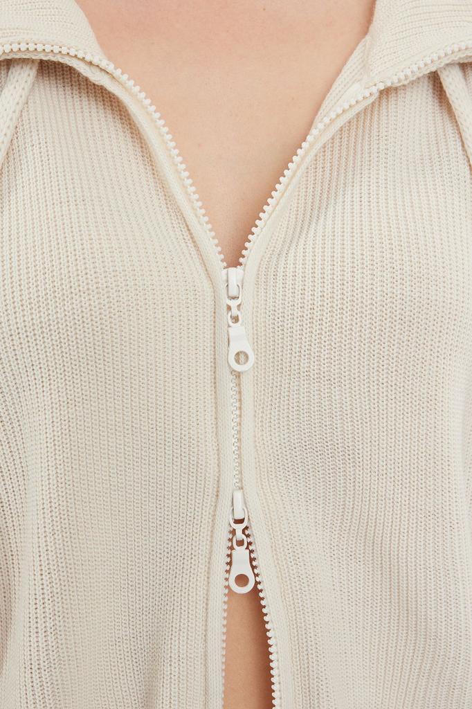 Женский модный стильный кардиган, широкий трикотажный кардиган с застежкой-молнией и деталью