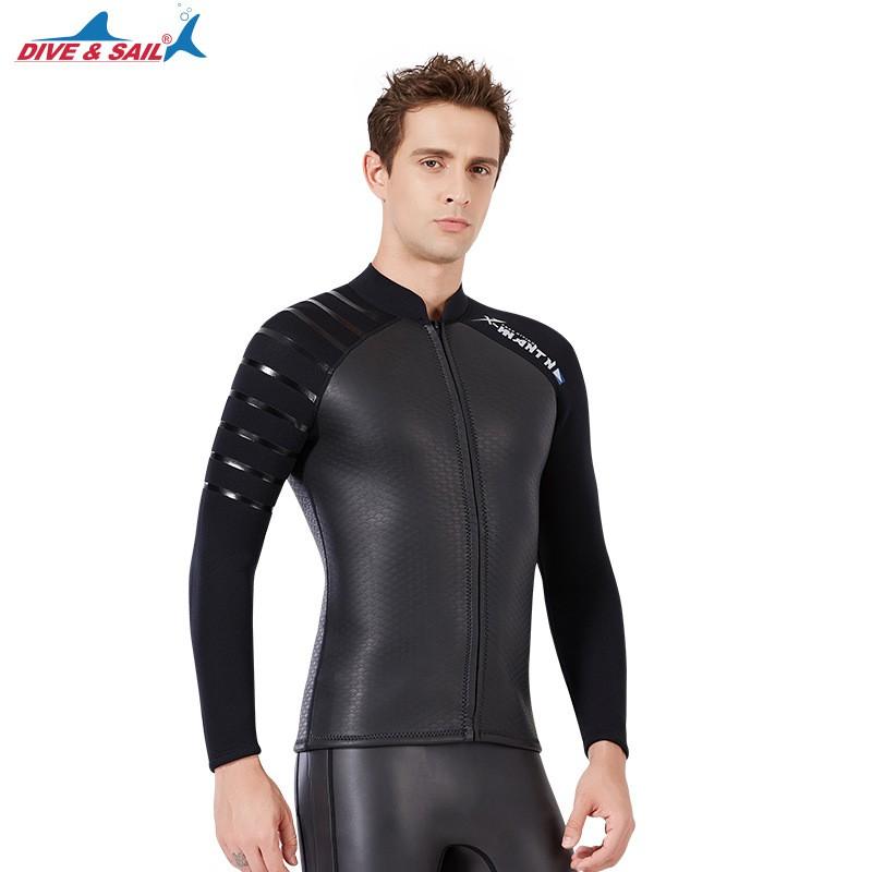 3mm Neoprene Wetsuit Top Men Women Snorkeling Surfing Diving Winter Swimming Thermal Protection