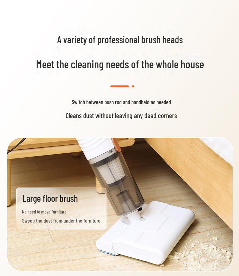 Ручной пылесос и швабра: Мощное всасывание, скребок для пола, универсальное чистящее средство