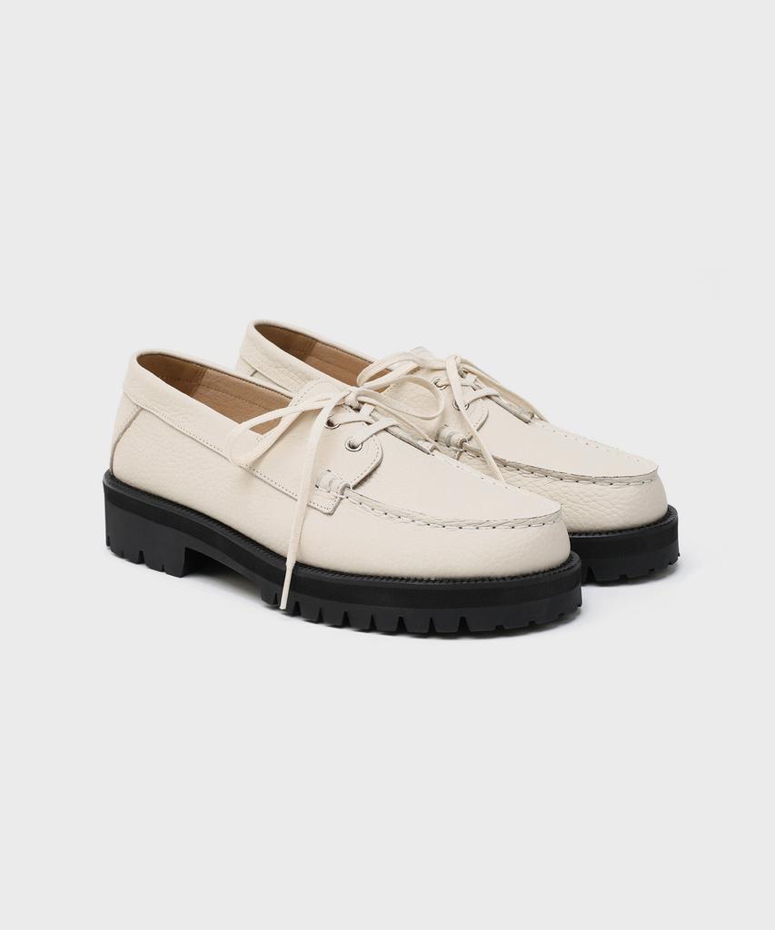 Firenze Atelier [Vibram] Стандартная Повседневная Подошва Лоферы 5099 [Кремовый Emboss]