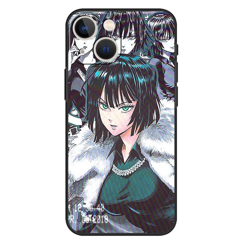 Case for Iphone 11 13 12 Pro Max Cover Xr 7 8 Plus Funda XS X 14 5 5s SE2020 Coque One Push Man Saitama And Fubuki