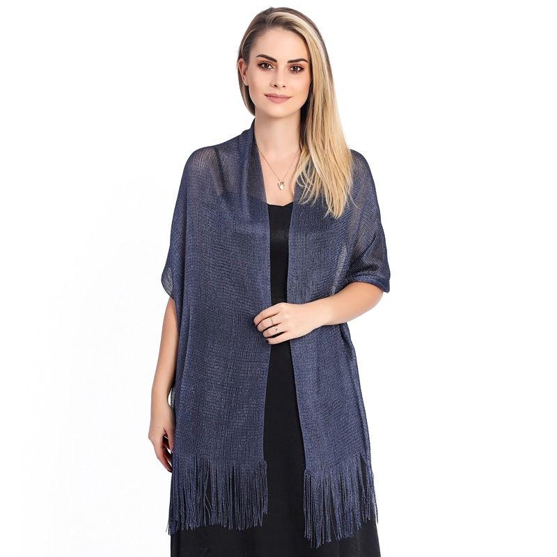 Gold and Women Fashion Wraps Evening Dress Shawl Shawl Flat Scarf Dance Silver Silk