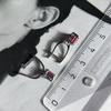 Серебряные серьги с натуральным рубином 1.99ct (2204985)