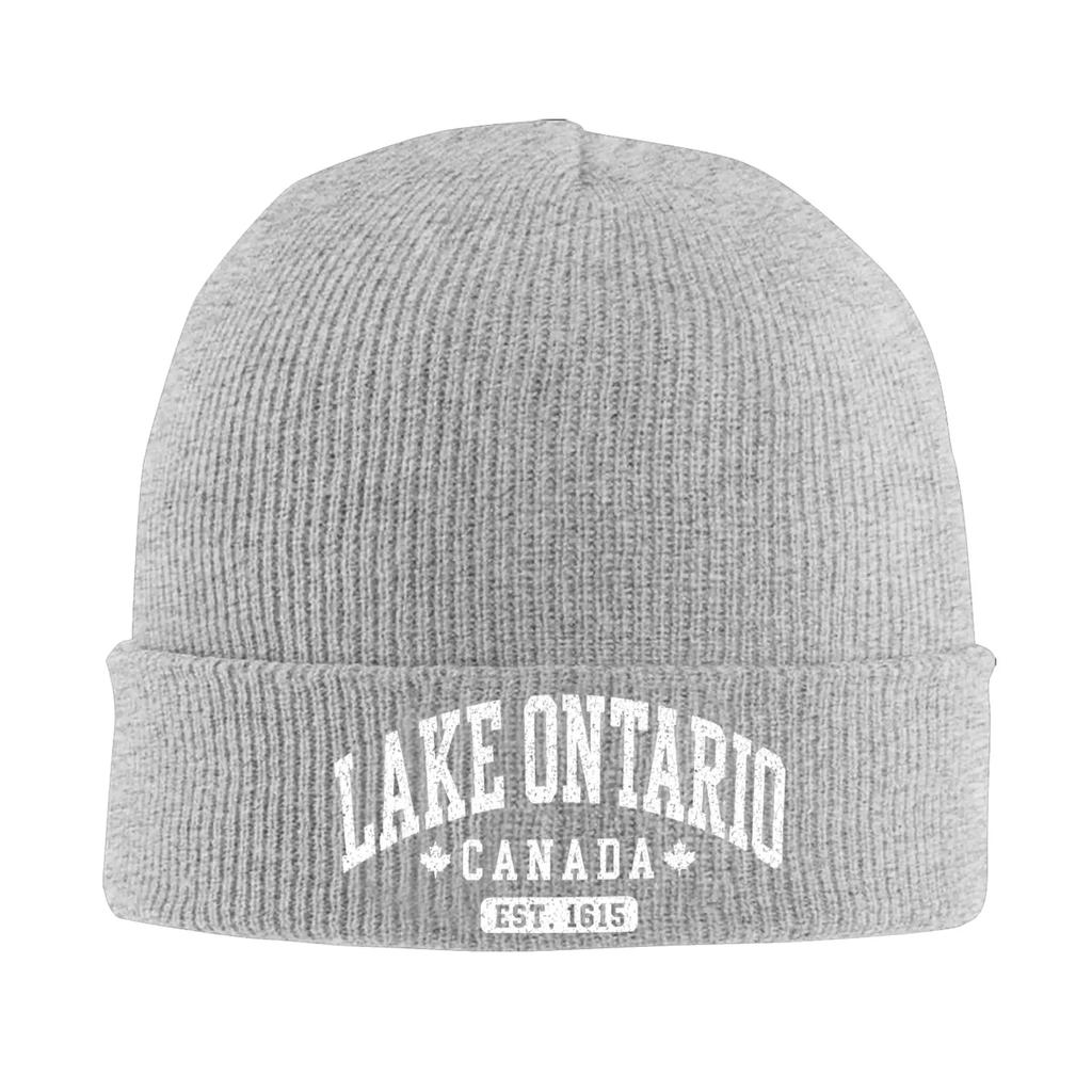 New Lake Ontario Forever Animals Flag Funny Hats Autumn Winter Beanies Warm Cap Unisex Acrylic Bonnet