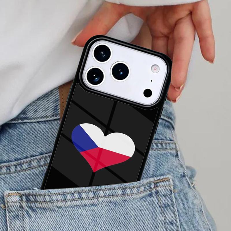 Чехол для телефона с флагом Чешской Республики для iPhone 16e 15 14 13 12 17 Pro Max Plus Air 17pro Чехол Coque