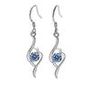 Shiny Drop Earrings for Wedding, Rhinestone Design for Women