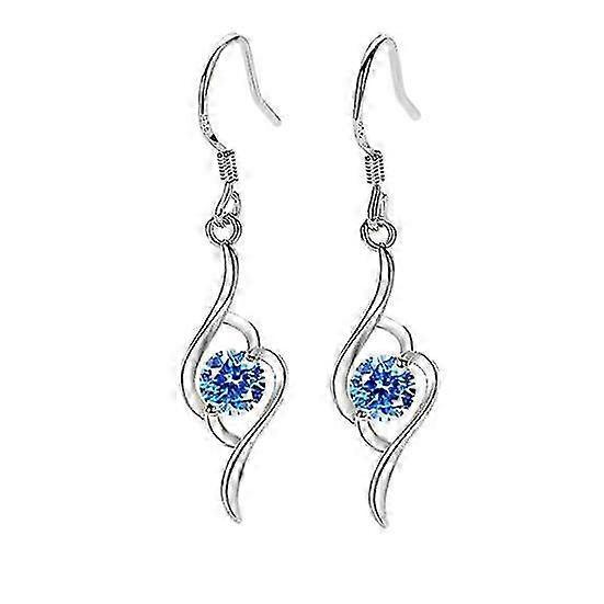 Shiny Drop Earrings for Wedding, Rhinestone Design for Women