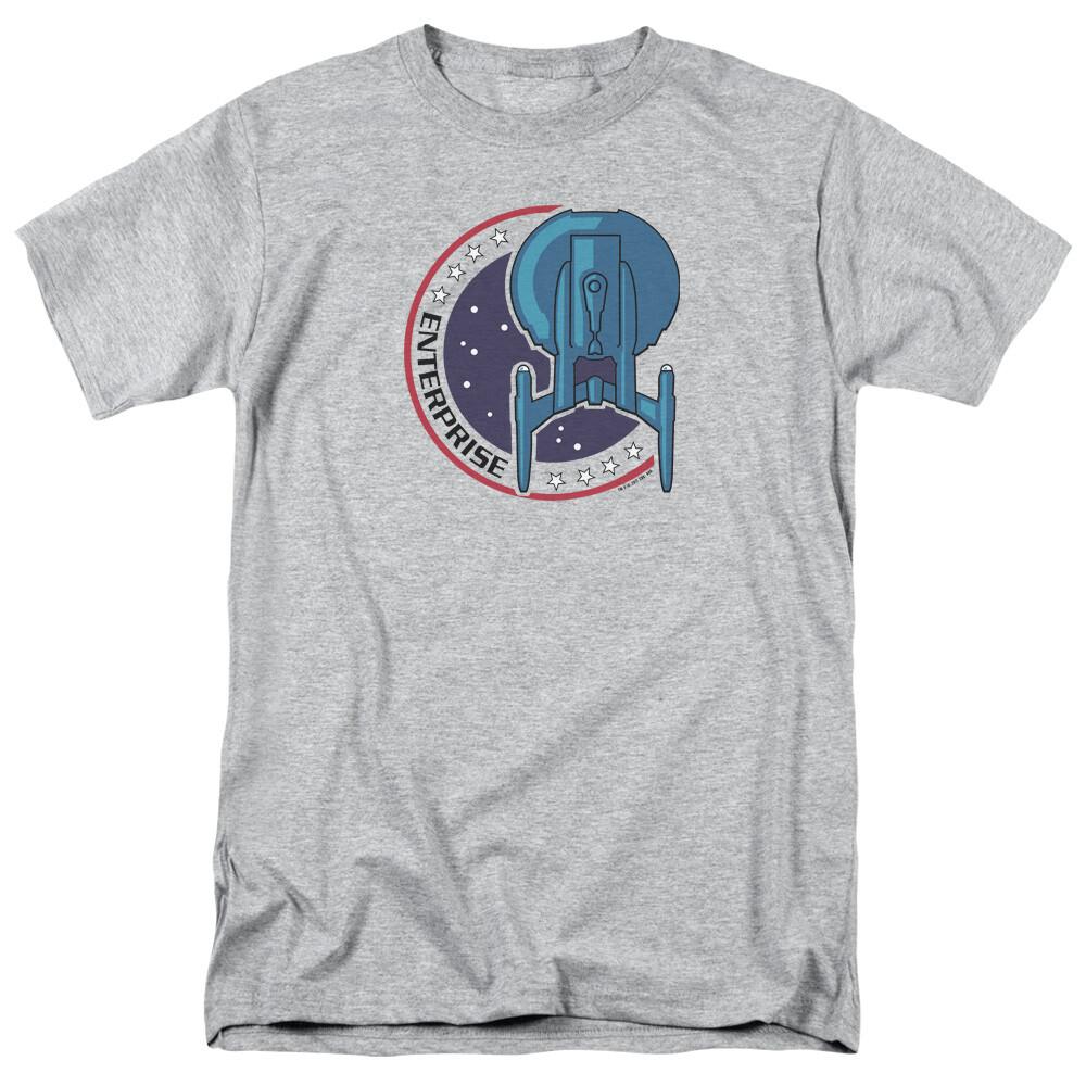 Star Trek Enterprise Patch T Shirt Licensed Sci-Fi TV Classic Tee New Sport Grey