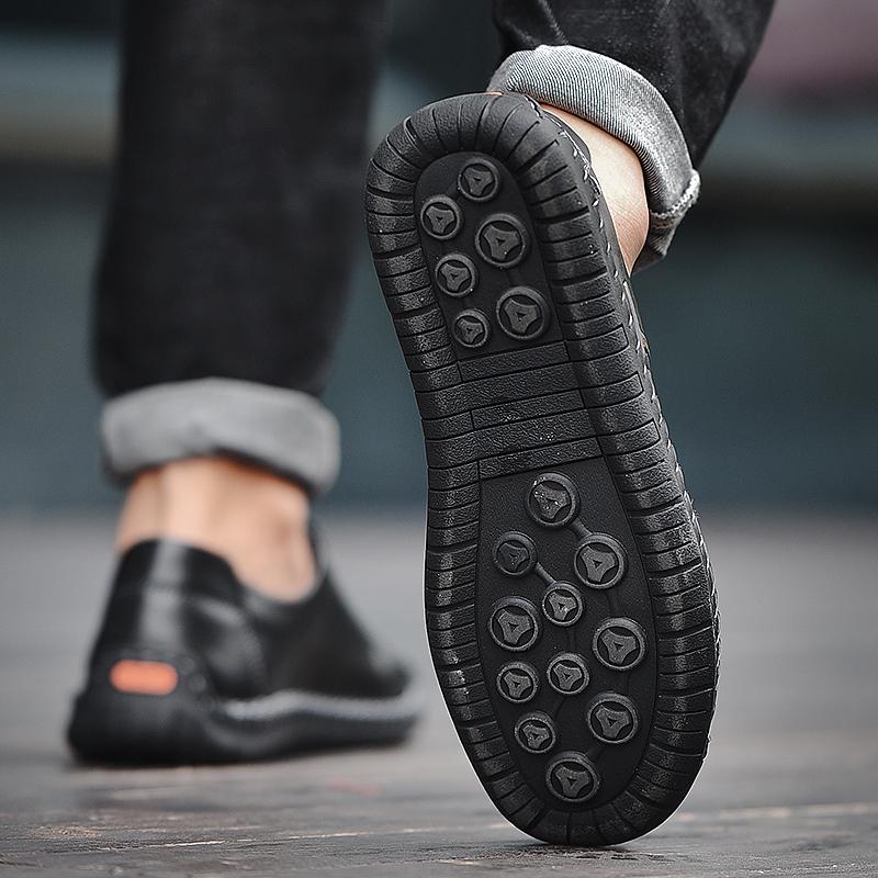 Men Leather Shoes Sneaker 2023 New Leather Handmade Shoes Men Casual Shoes