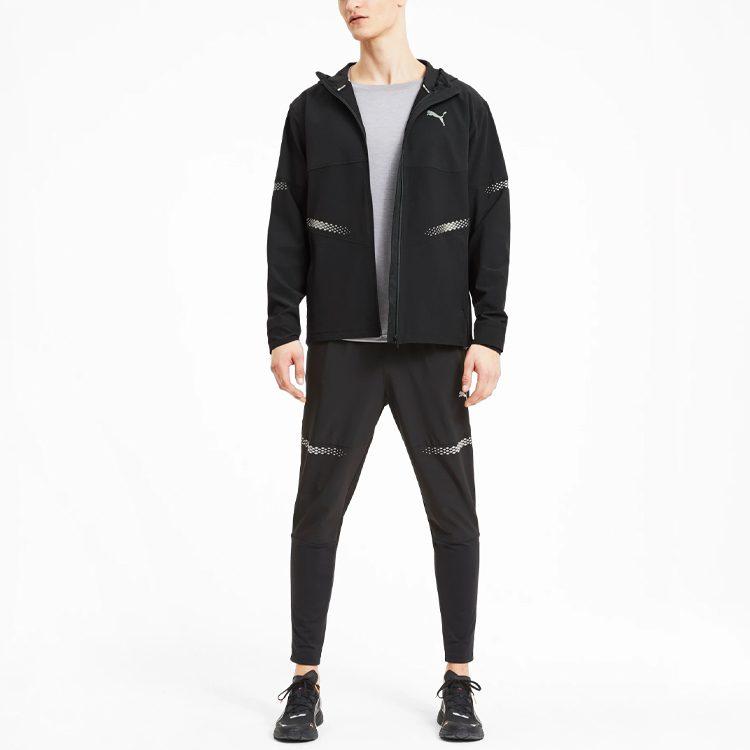 Puma Куртки для бегунов Мужские Черные С капюшоном Умеренные Другие 519382-01