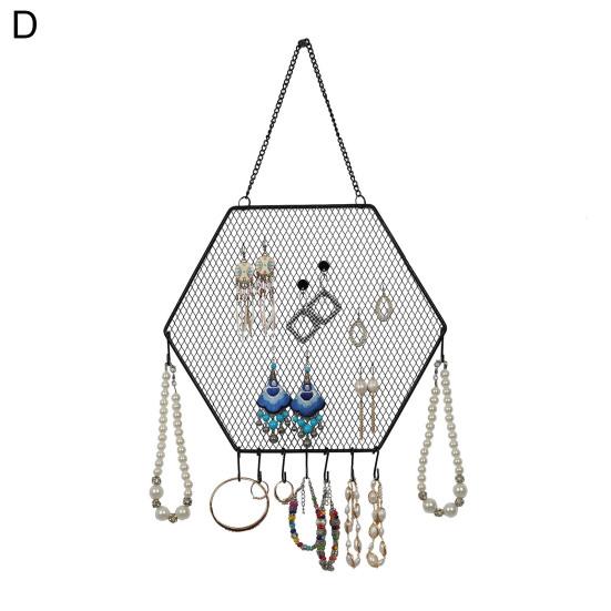 Настенный держатель для сережек, настенный органайзер для ювелирных изделий, простая установка, многоцелевая подвесная стойка для ювелирных изделий с крючками