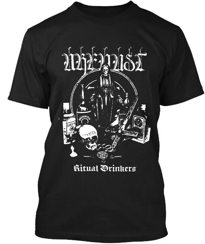 S-5XL мужская одежда свободного покроя harajuku с рисунком лето Limited NWT Urfaust Ritual Drinkers Netherlands Black Metal Retro футболка