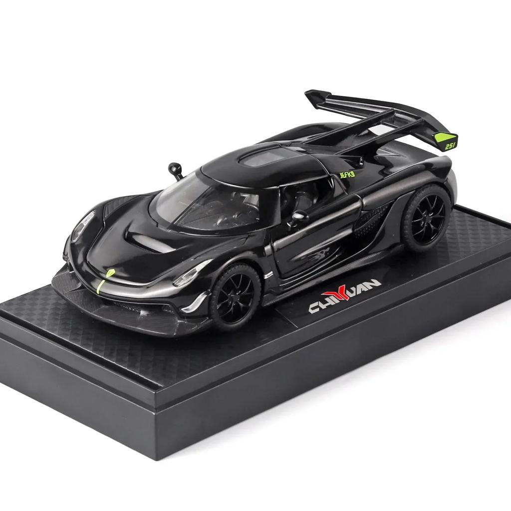 1/32 Koenigsegg Jesko Supercar High Simulation Diecast Metal Alfalywy Model Car Sound Light Pull Back Collection Kids Toy Gifts