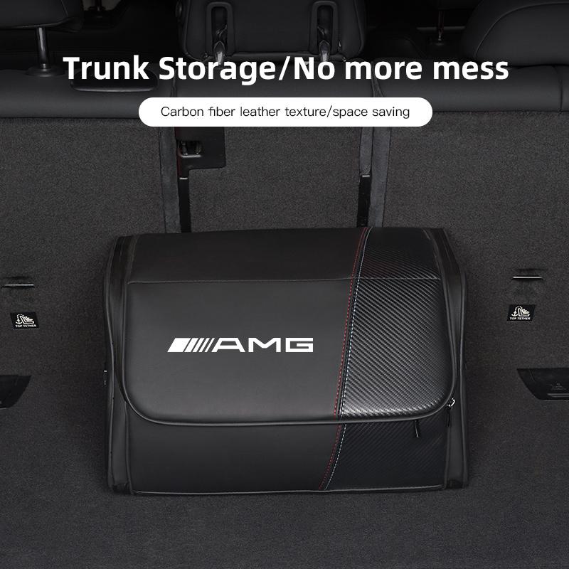 TFHM4 Car Trunk Organizer Box For Mercedes Benz AMG A B C E G CLA W211 W203 W204 Large Capacity Folding Stowing Tidying Storage Bag