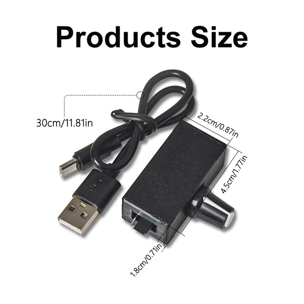 Регулируемый контроллер скорости вентилятора охлаждения ПК USB-кабель-адаптер 4Pin DC5V-12V преобразователь питания с 2/3-сторонним разветвителем