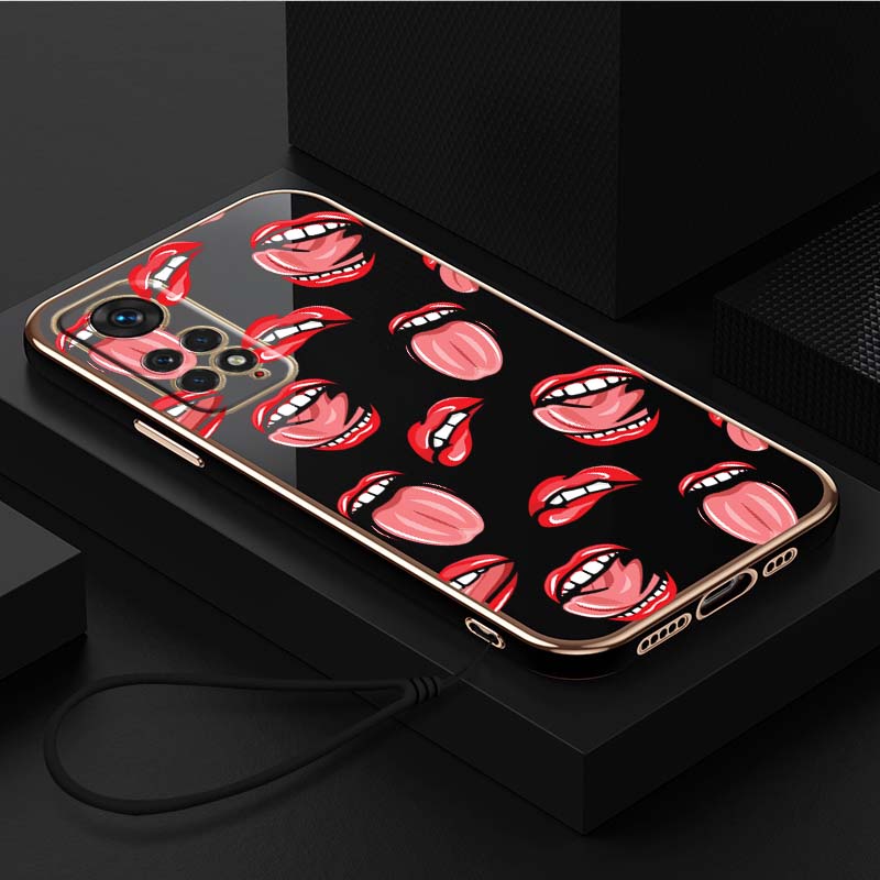 Роскошный чехол для телефона из ТПУ с ремешком для Xiaomi Poco F1 F3 F4 F5 M3 M4 M5 X3 X4 X5 PRO 11 Lite 11T 12T 13T чехлы A37 Косметическая помада для макияжа