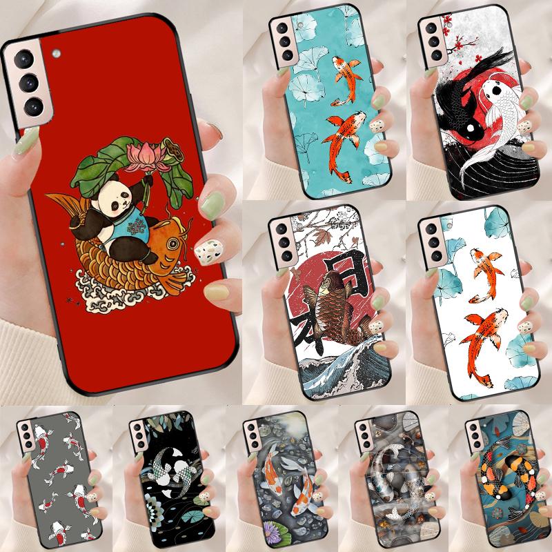 Чехол-футляр с изображением рыбы Кои Инь-Ян для Samsung Galaxy S25 Ultra S9 S10 S20 S21 FE S22 S23 Plus S24 Ultra