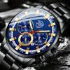 Fashion Men's Luxury Quartz Watches, Business Round Pointer Stainless Steel Wrist Watch with