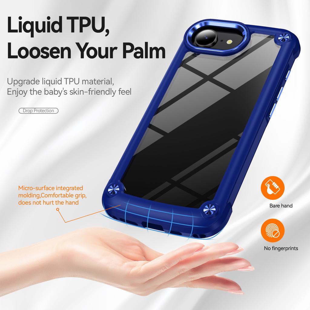 Роскошный прочный ударопрочный чехол для iPhone 16 15 14 13 12 11 Pro Max 16 Plus 16e силиконовый бампер прозрачный жесткий чехол