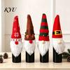 Unique Christmas Presents for Wine Lovers Gnome Bottle Covers, Knitted Faceless Toppers, Santa Reindeer Sweaters Elf Sleeves, Xmas Table Decorations