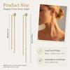 Chain Duster Earrings for Women Gold Long Dangle Drop Earrings Lightweight Trendy Chain Earrings Fashion Jewelry Accessories Ideal Present for Daily