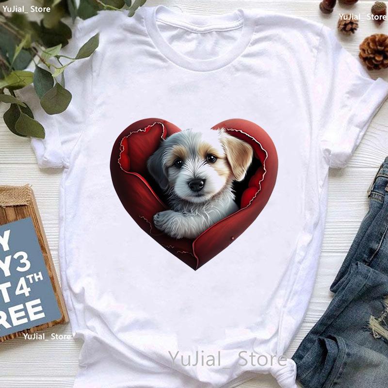 Schnauzer Dog Love Boba Animal Print T Shirt Unisex Clothes 2024 Kawaii Dog Lover Tshirt Femme Summer Fashion Tops Tee Shirt