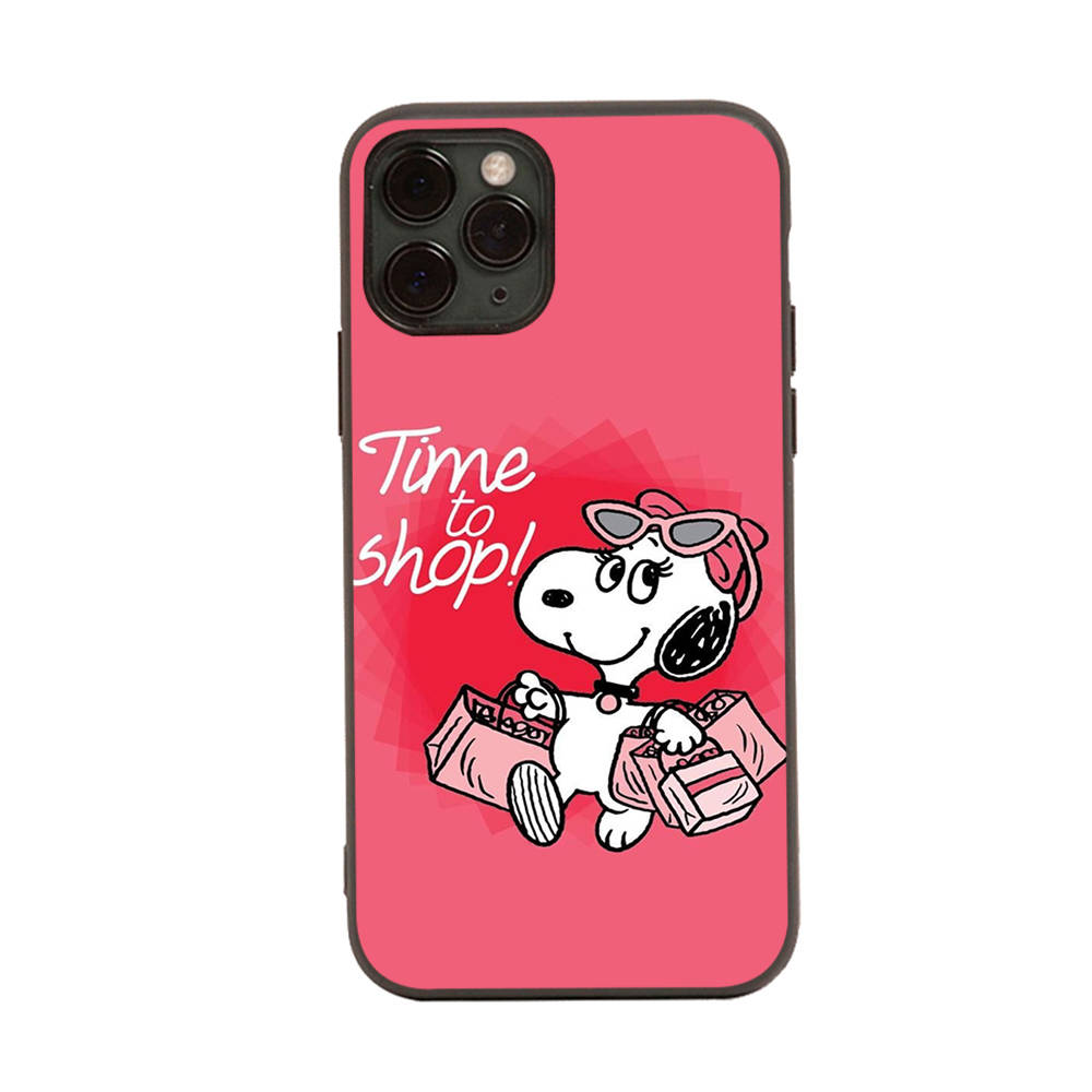 Черный чехол SM12 Cut Snoopy для OPPO Reno 8 6 5 4 Pro Plus Find X3 A17 A3 A31 A38 A40 A53 A54 A55 A74 A76 A78 A77 A80 A94 A95 A96 Lite