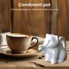 Ceramic Creamer Pitcher Cow Shape Milk Jug for Coffee Tea Hot Chocolate Cute Animal Design Easy To Clean Kitchen Dining Table Accessory