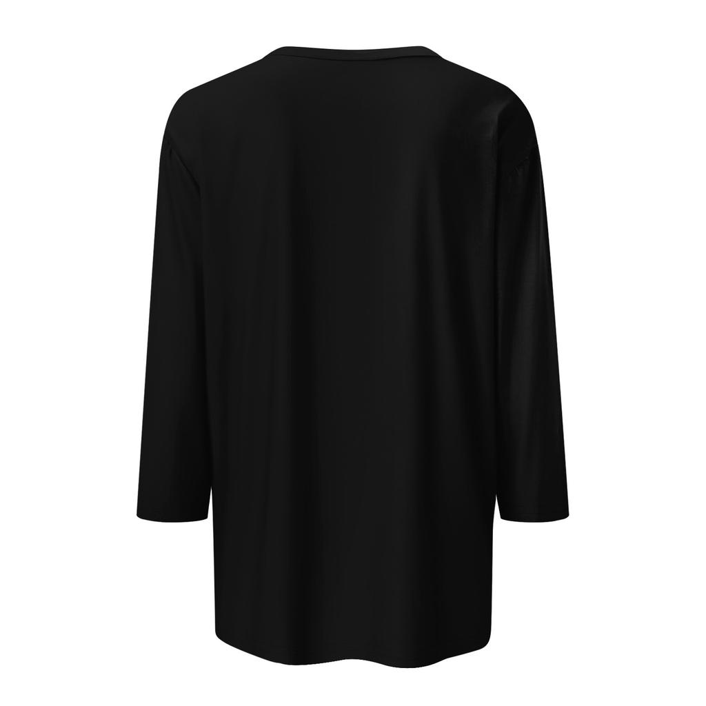 Ladies' Fashionable And Casual Seven Quarter Sleeved St. Patrick's Day Printed Pullover Top