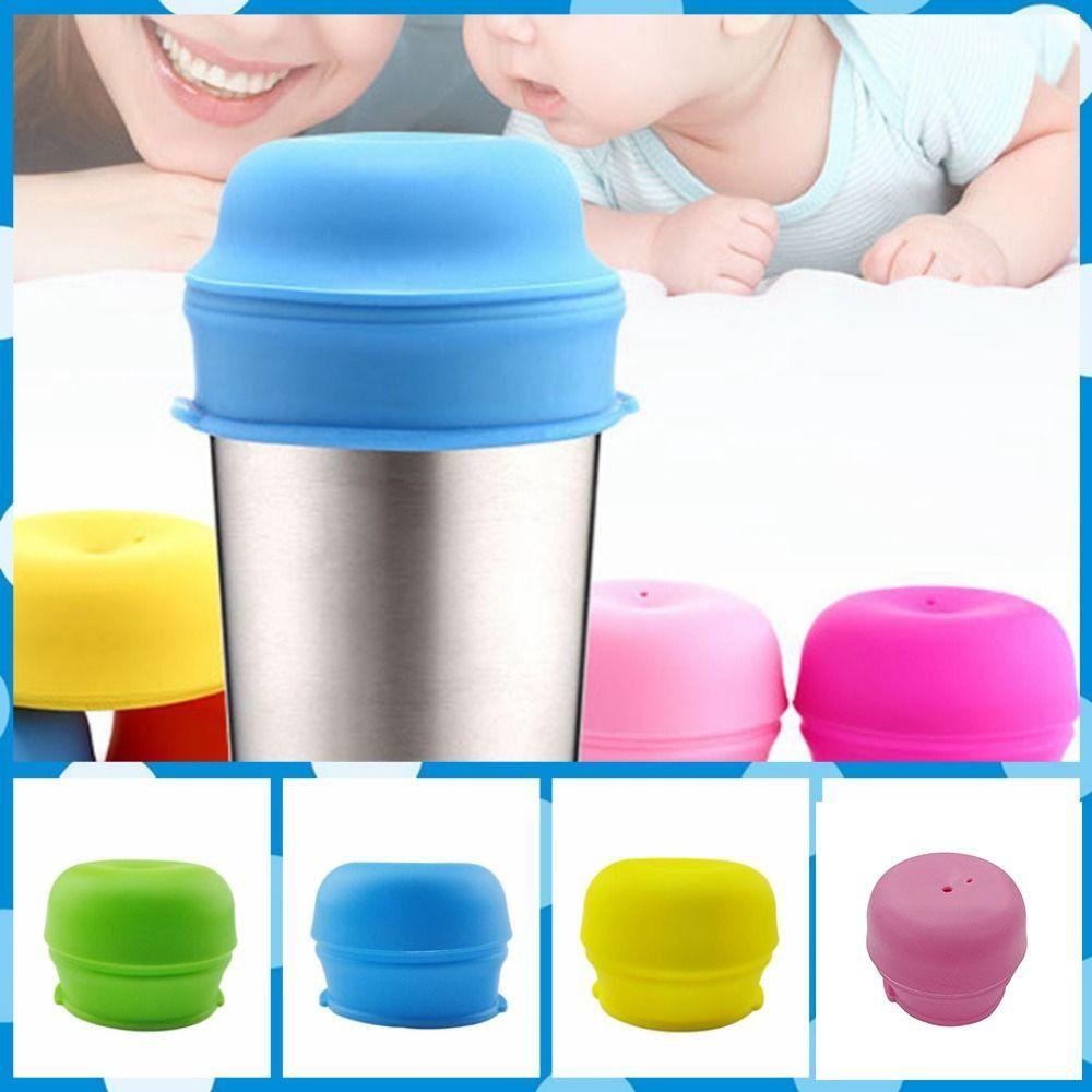 With Straw Hole Silicone Sippy Cup Lid Spill-Proof Straw Cup Cover Cup Accessories Mason Jar