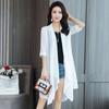 Summer Chiffon Blouse Women's Plus Size Medium Length Thin Shawl Coat Sun Protection Clothes Open Front Blouse