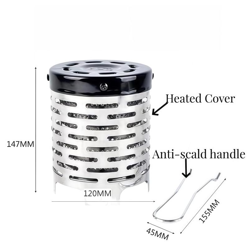 Camping Mini Heater Portable Stainless Steel Tent Stove Heating Cover for Hiking Traveling BBQ