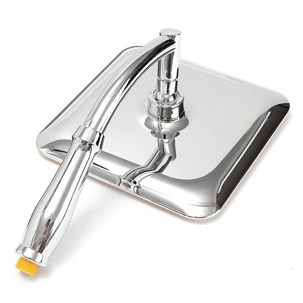 8-дюймовый хромированный удлинитель смесителя для душевой насадки с дождевой насадкой и душевым кронштейном и комплектом шлангов