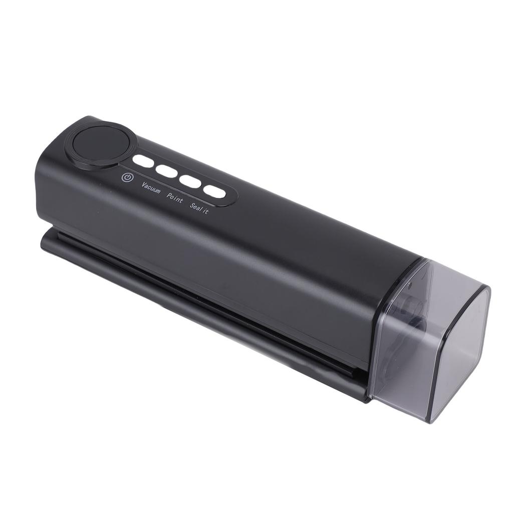 Cordless Vacuum Sealer Multifunctional Adjustable Temperature Portable Automatic Food Sealer Black
