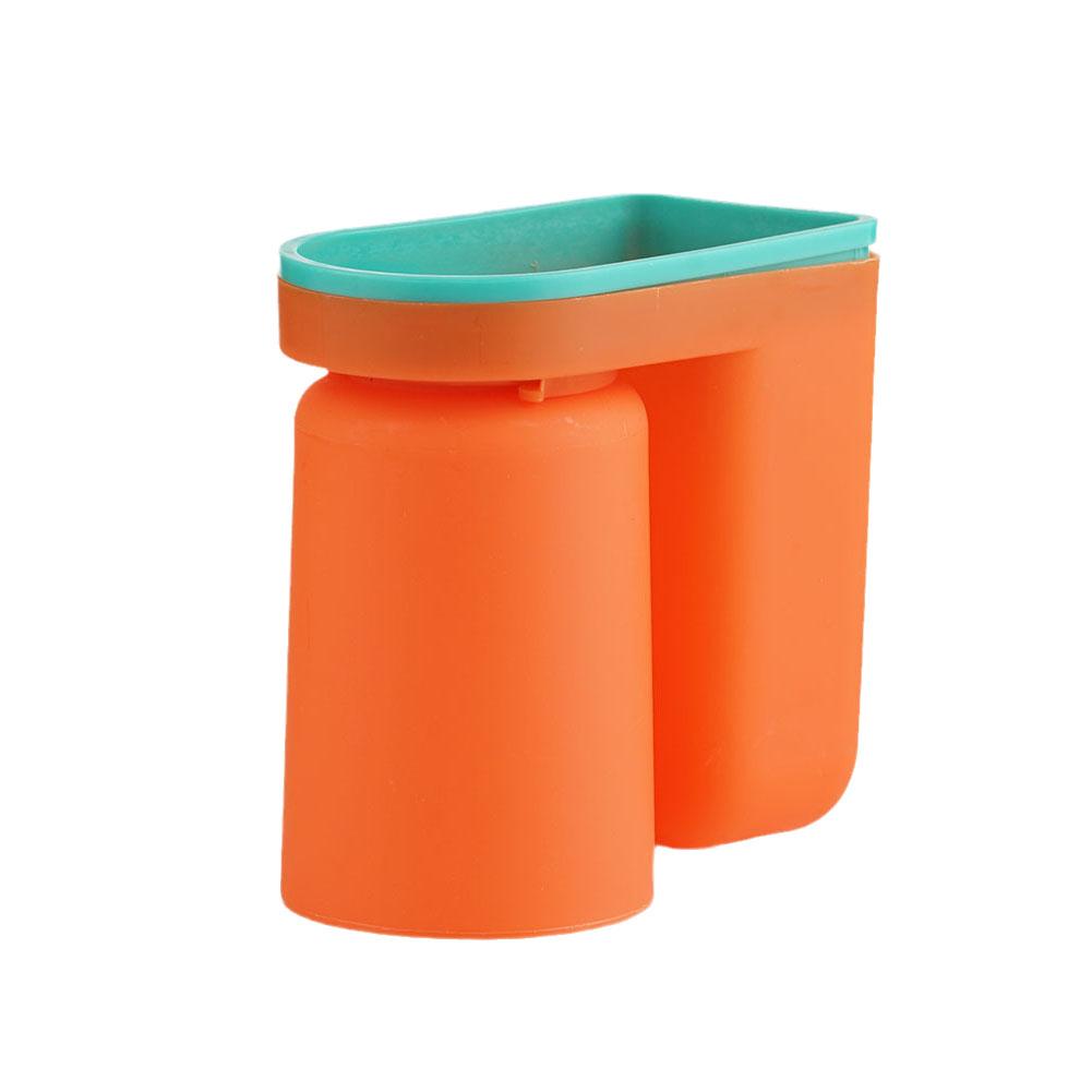 Держатель для стакана зубной щетки Самоклеящаяся подставка для стакана для полоскания рта Настенный органайзер для ванной комнаты для зубной пасты Домашнее хранение Стакан для полоскания рта C6T4