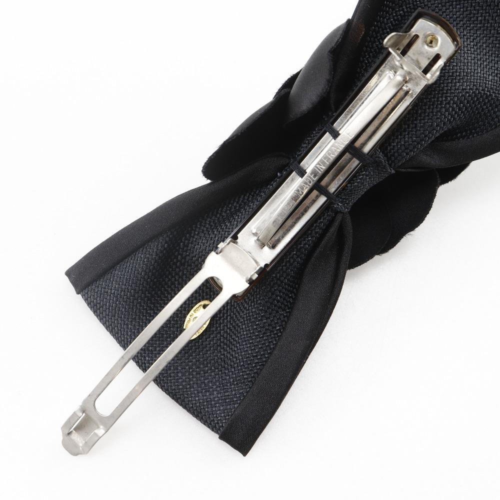 Chanel Camellia Ribbon Valletta Black Satin Ribbon Women Used