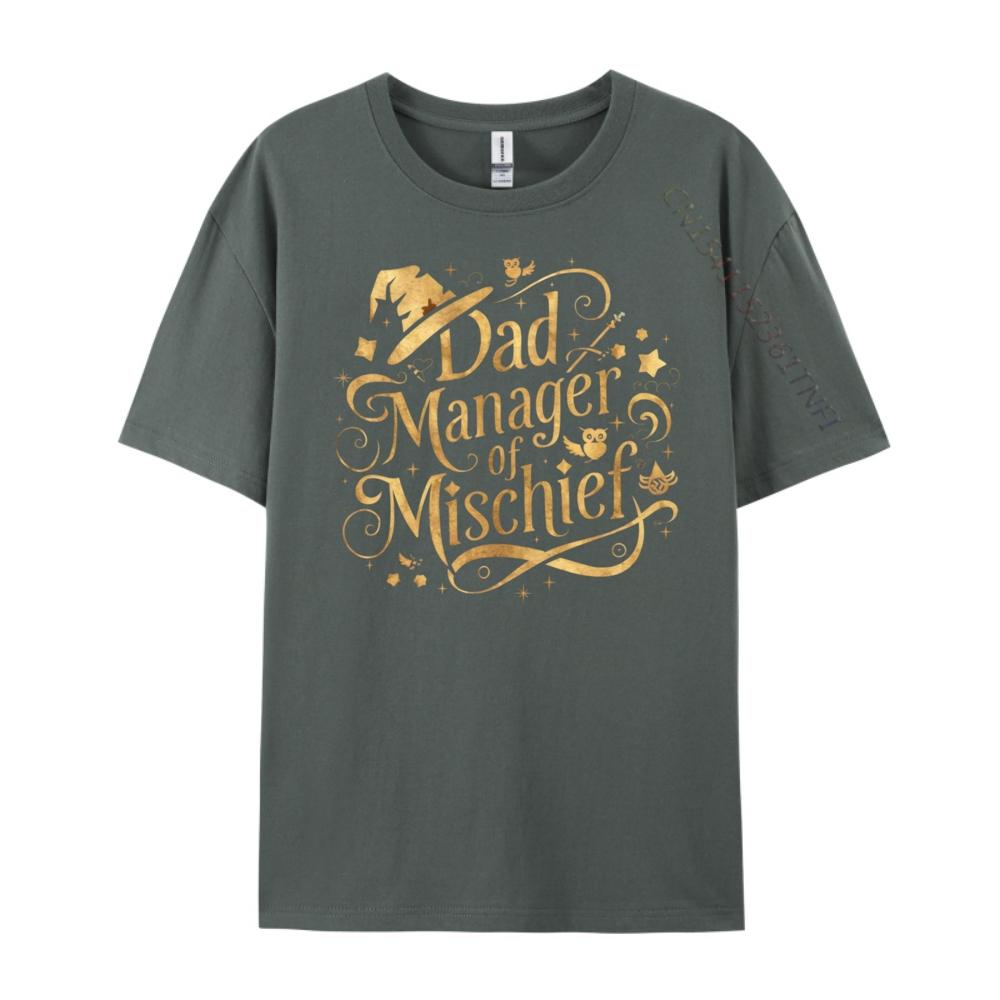 Funny Men Magical Dad Manager Of Mischief 3d Printed T Shirts Graphic Short Sleeve Printed Harajuku Brand Clothing