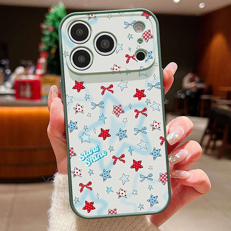 Чехол со звездным узором 'Lucky Stars' для iPhone 17 Pro Max Магнитный для Magsafe Гибридная тонкая матовая крышка для iPhone 16 15 14 13 Pro Max