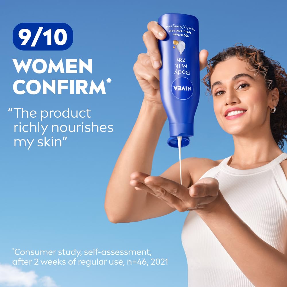 NIVEA Питательное Молочко для Тела 120 мл Лосьон для Тела с Сывороткой Глубокого Увлажнения | Увлажнение на 48 Часов | С Миндальным Маслом 2X | Гладкая и Здоровая Кожа