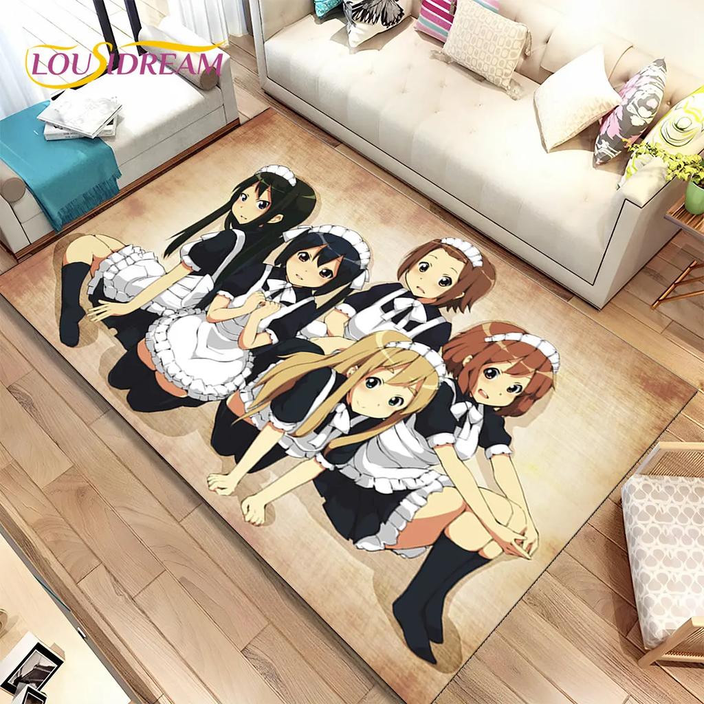 K-ON мультфильм милый ковер в стиле Лолиты Kawaii для девочек, ковер для гостиной, спальни, дивана, коврик для украшения, нескользящий напольный коврик 3D